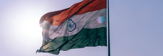 Le drapeau de l'Inde