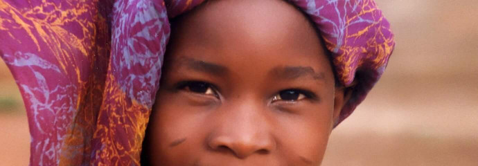 Visage d'enfant du Burkina Faso